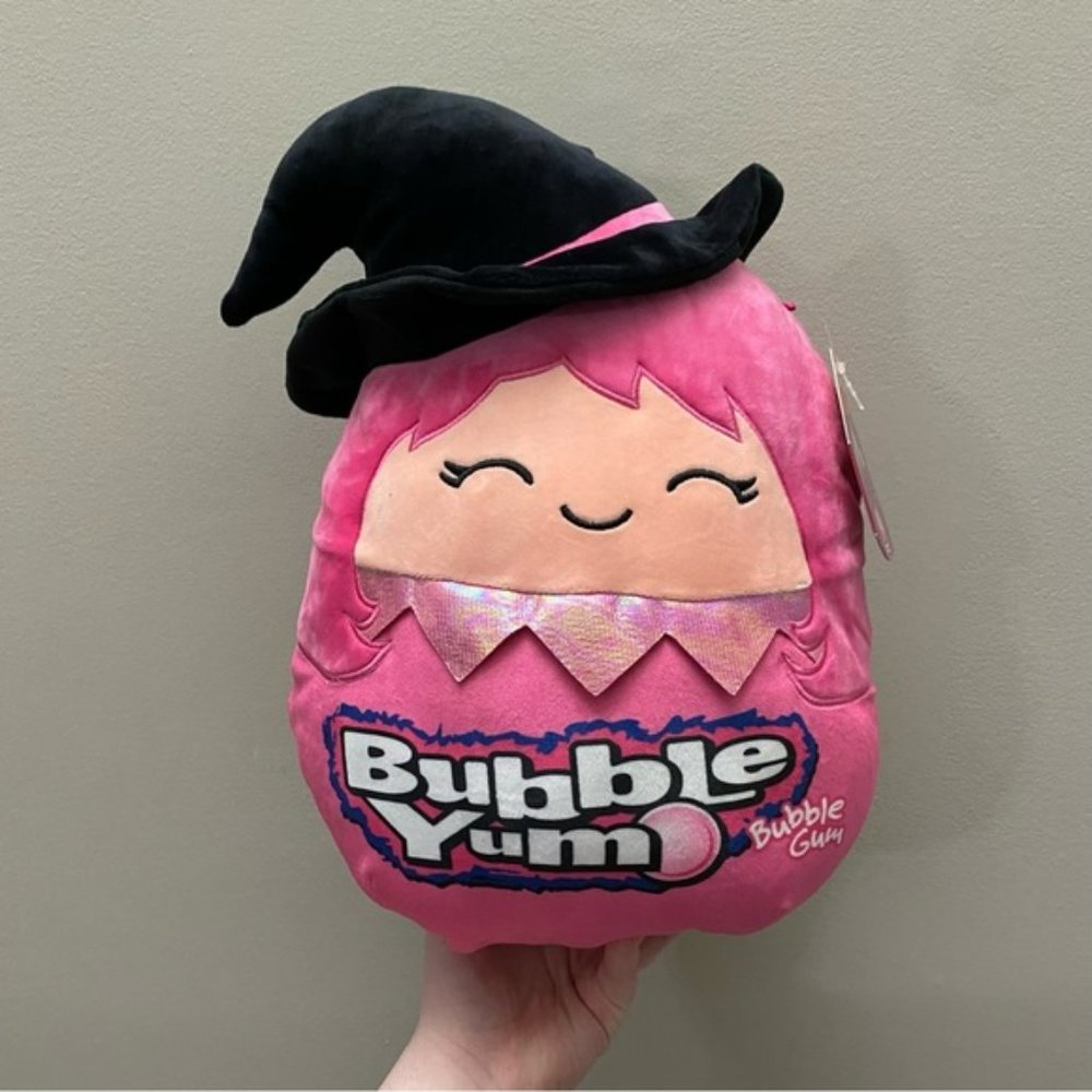Squishmallow 2021 12 bubble yum candy bubble gum pink teddy bear